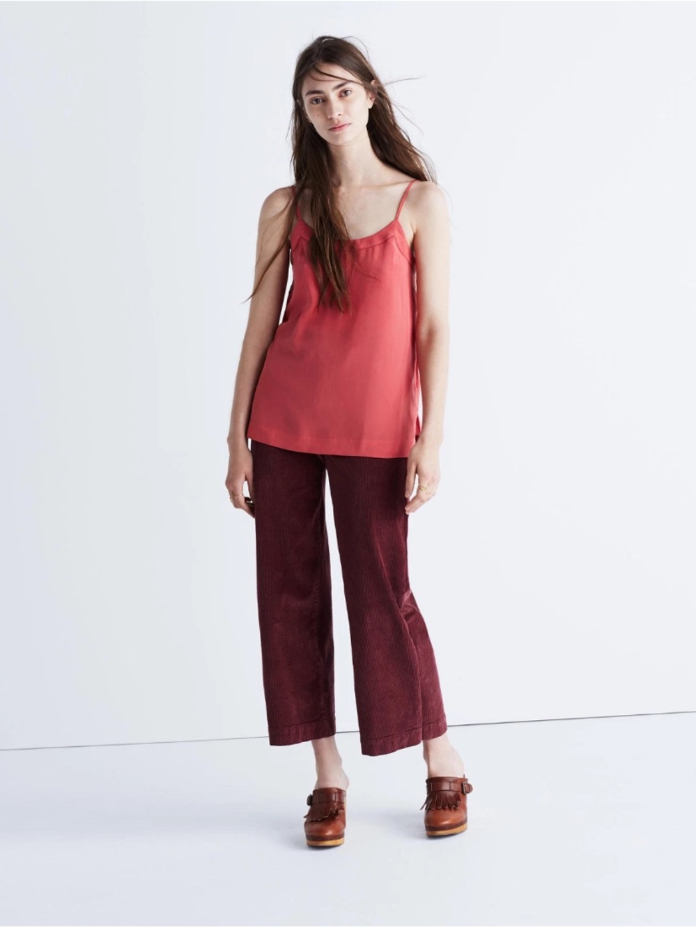 Madewell Silk Inset Cami Size 2 - Faded Begonia Coral